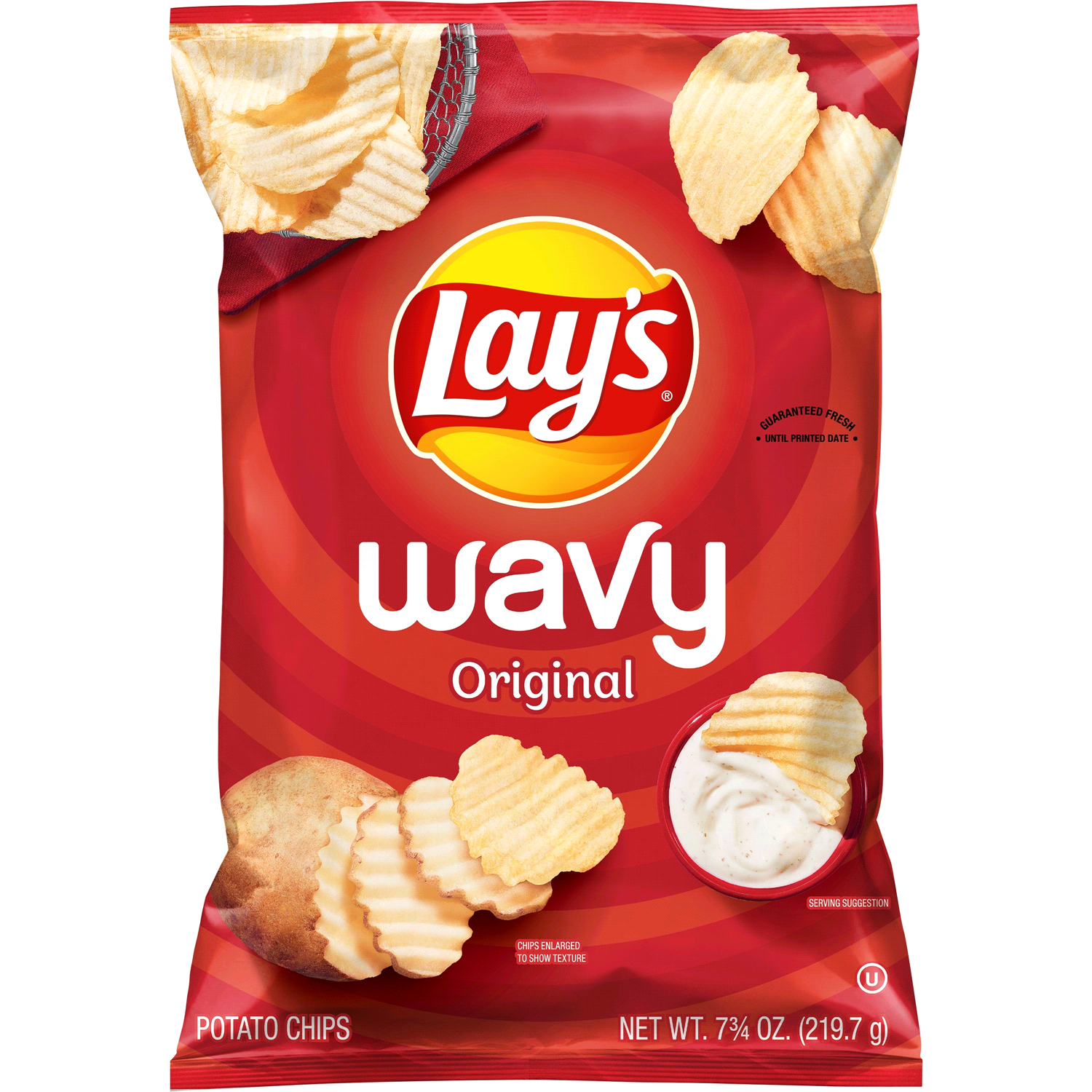 slide 1 of 2, Lay's Wavy Potato Chips, 7.75 oz