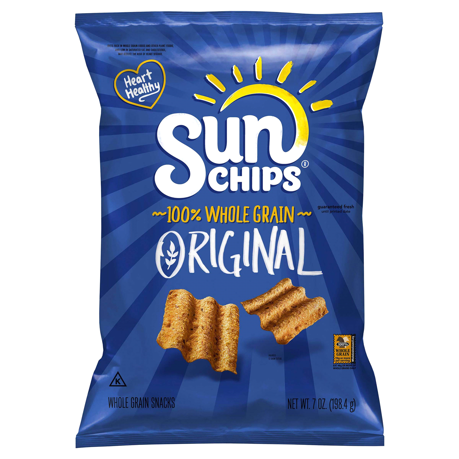 slide 1 of 3, SunChips Whole Grain Snacks , Original, 7 oz
