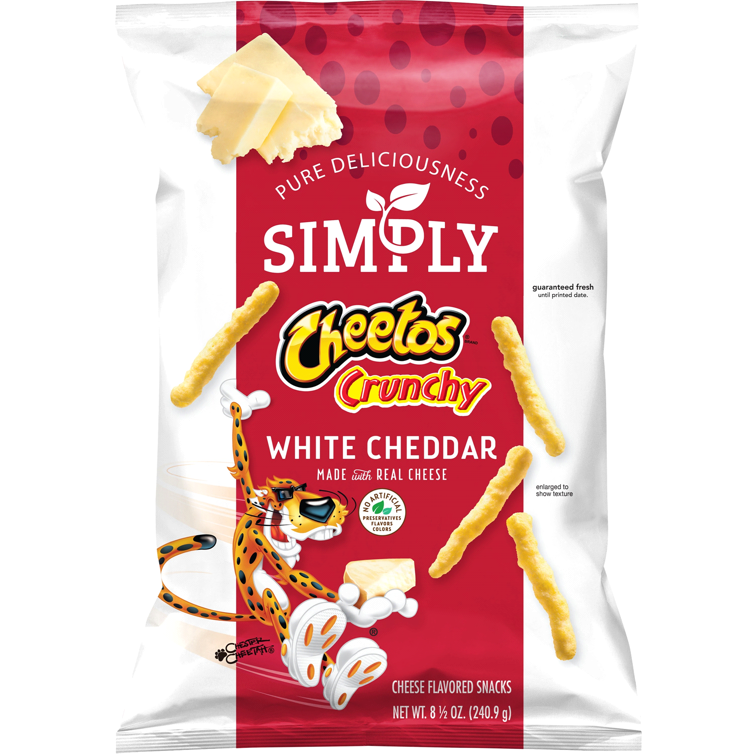 slide 1 of 2, Cheetos Cheese Flavored Snacks, Crunchy White Cheddar, 8.5 oz