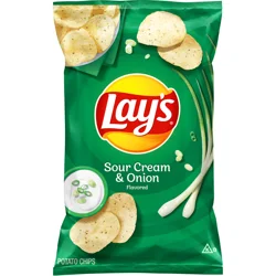 Lay's Potato Chips Sour Cream & Onion Flavored 7 3/4 Oz