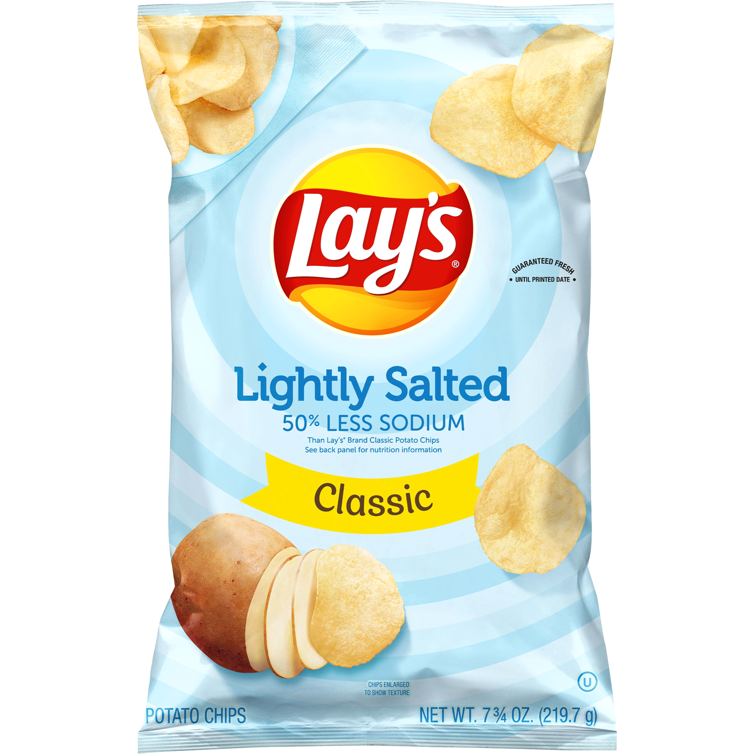 slide 1 of 2, Lay's Potato Chips, Classic, Lightly Salted - 7.75 oz, 7.75 oz