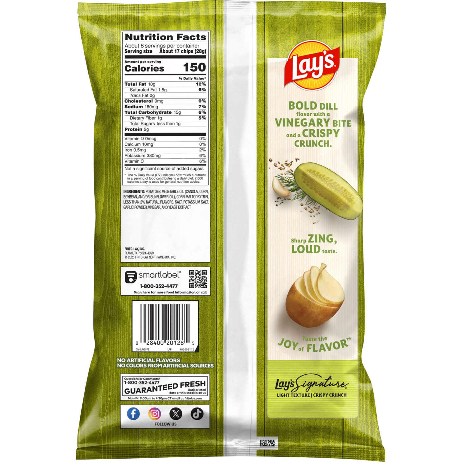 slide 2 of 6, Lay's Potato Chips Dill Pickle 7 3/4 Oz, 7.75 oz