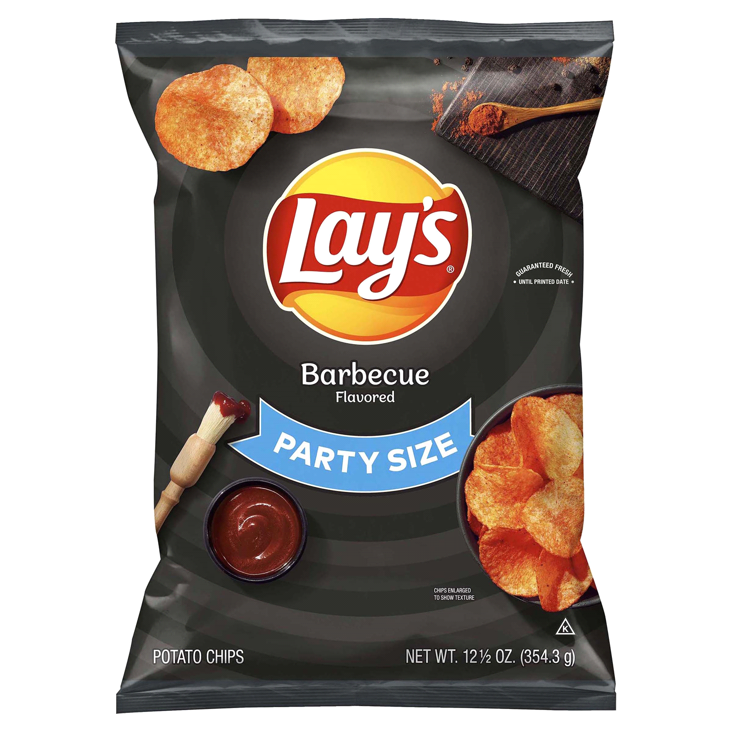slide 1 of 3, Lay's Potato Chips Barbecue 12 1/2 Oz Party Size, 12.5 oz