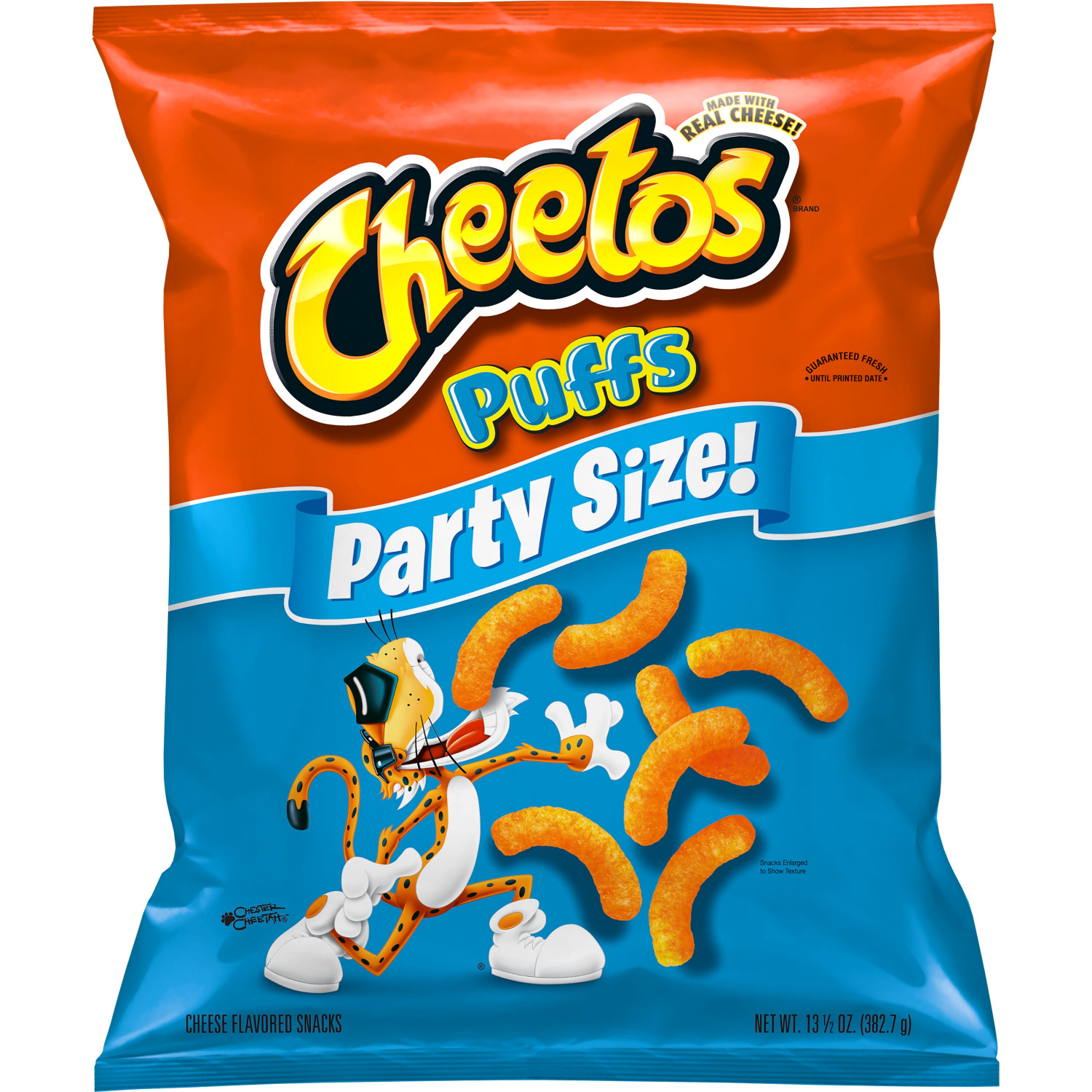 slide 1 of 3, Cheetos Snacks, Cheese Flavored, Puffs, Party Size, 13.5 oz
