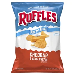 Ruffles Cheddar & Sour Cream Potato Chips, Party Size
