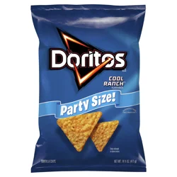 Doritos Tortilla Chips Cool Ranch Flavored 14 1/2 Oz