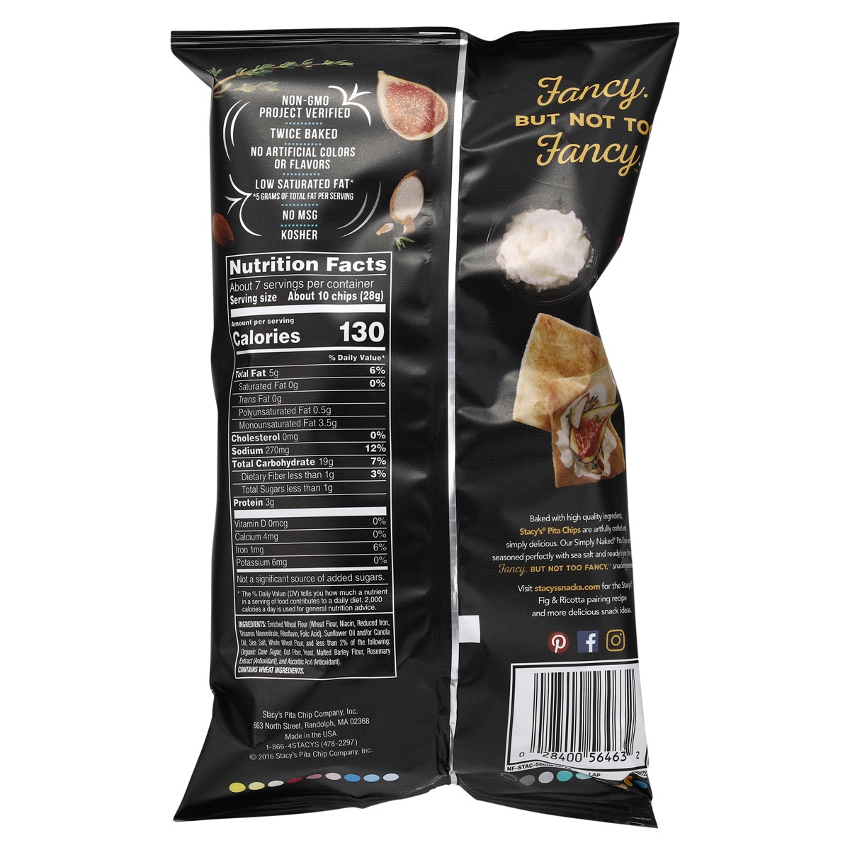 slide 2 of 2, Stacy's Simply Naked Pita Chips, 7.33 oz