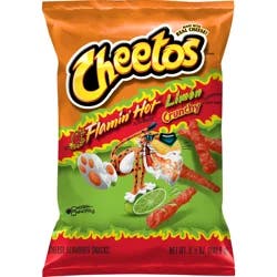 Cheetos Crunchy Flamin Hot Limon Cheese Flavored Snacks 8.5 oz. Bag