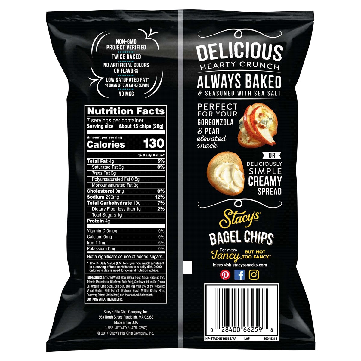 slide 2 of 2, Stacy's Simply Naked Bagel Chips, 7 oz