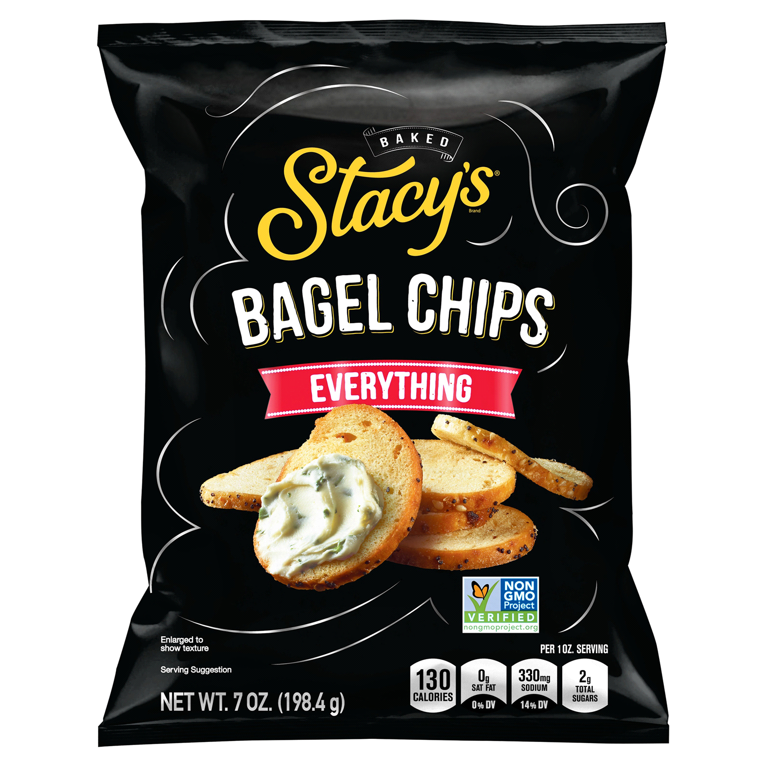 slide 1 of 2, Stacy's Baked Bagel Chips Everything 7 Oz, 7 oz