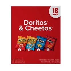 LAYS Frito Lay Doritos Cheetos Variety Pack, 18 Ct., 17.625 Oz.