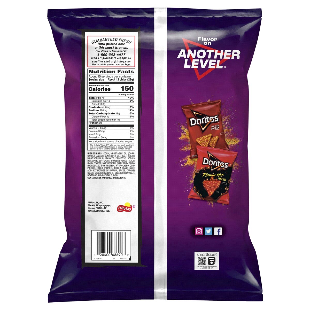 slide 2 of 2, Doritos Tortilla Chips, Spicy Sweet Chili Flavored, Party Size, 14.5 oz