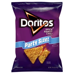 Doritos Tortilla Chips, Spicy Sweet Chili Flavored, Party Size