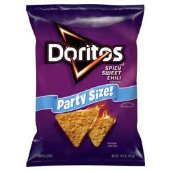 Doritos Tortilla Chips, Spicy Sweet Chili Flavored, Party Size
