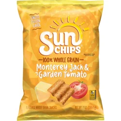 SunChips Whole Grain Snacks, Monterey Jack & Garden Tomato