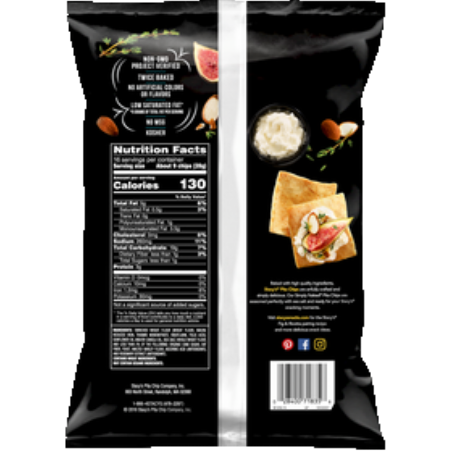 slide 2 of 2, Stacy's Pita Chips, Sharing Size, Baked, Simply Naked, 16 oz