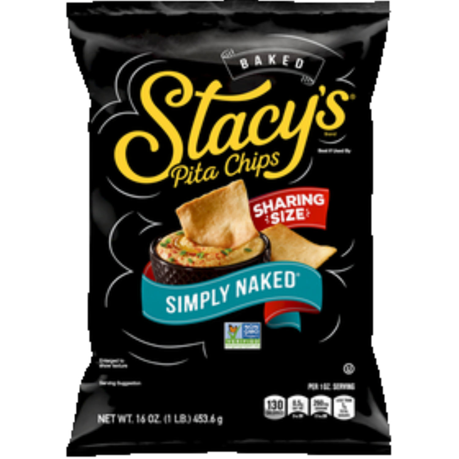 slide 1 of 2, Stacy's Pita Chips, Sharing Size, Baked, Simply Naked, 16 oz