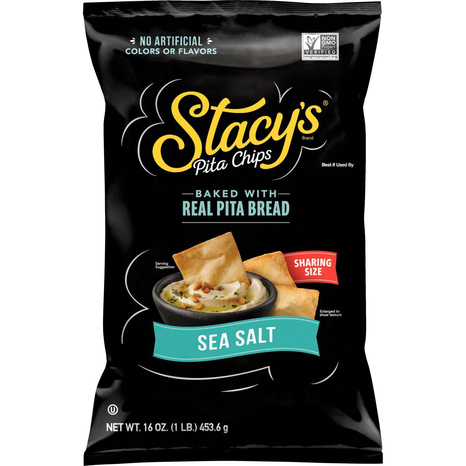 slide 1 of 2, STACYS Stacy's Sea Salt Pita Chips 16 Oz, 16 oz
