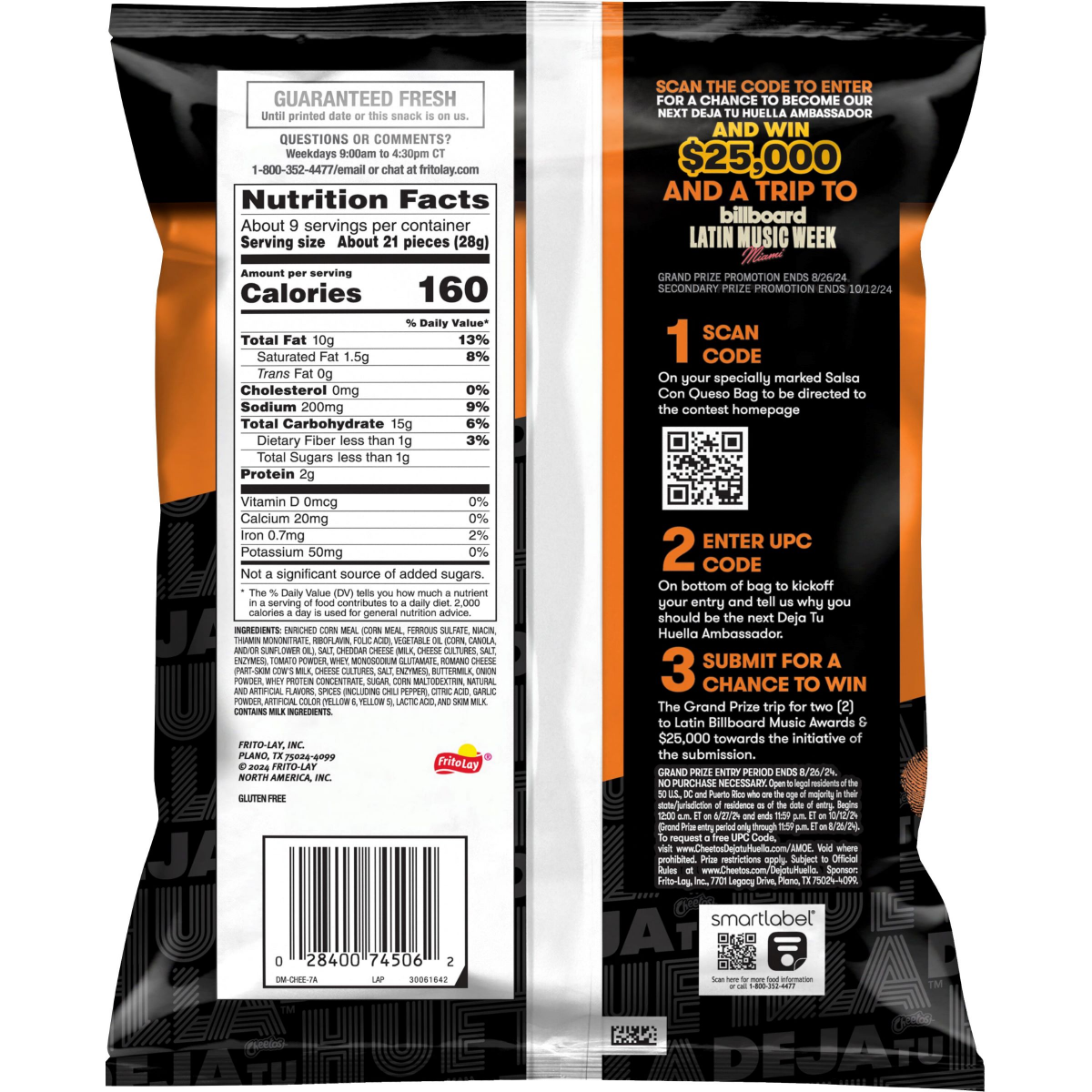 slide 2 of 4, Cheetos Crunchy Cheese Flavored Snacks Salsa Con Queso 8 1/2 Oz, 8.5 oz