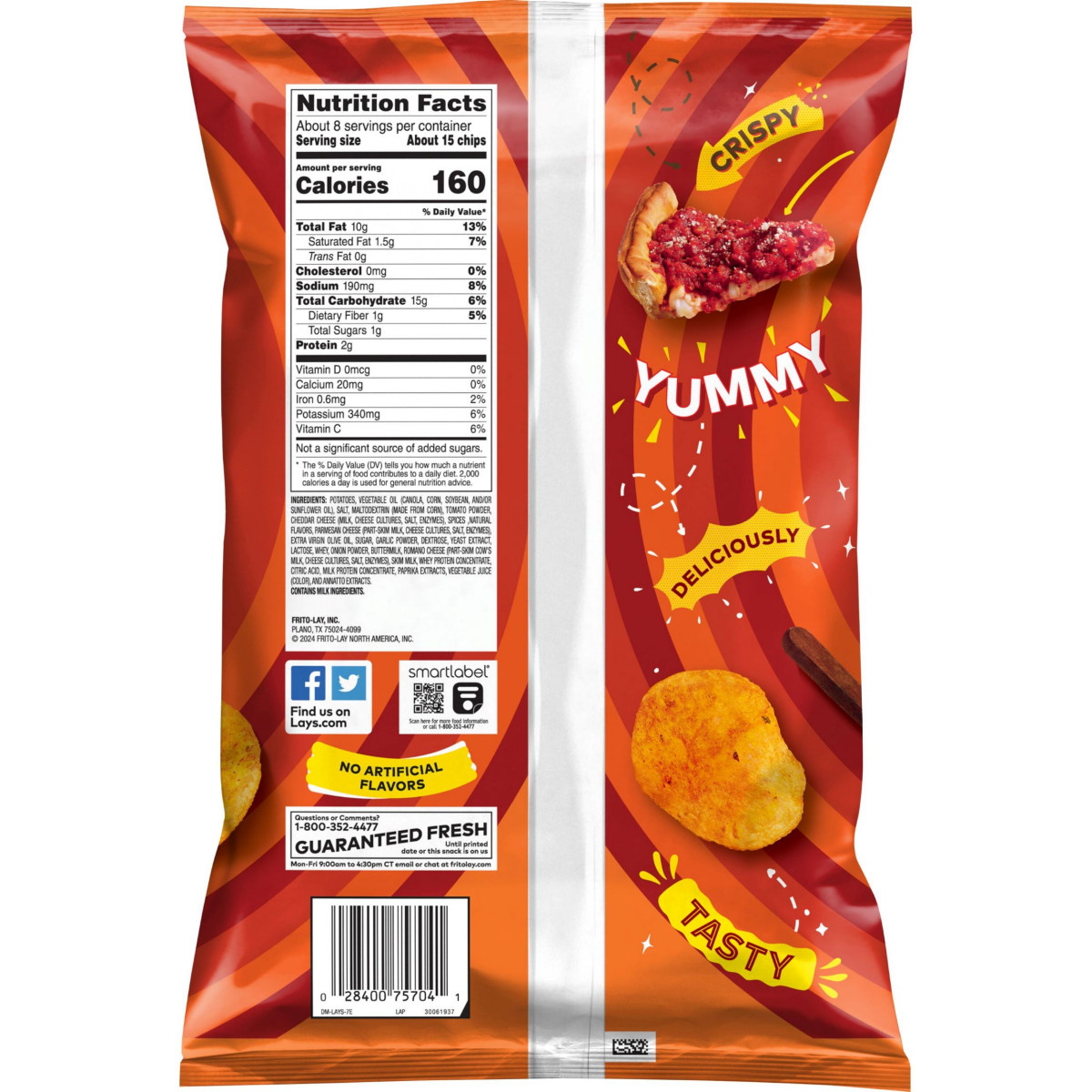 slide 4 of 4, Lay's Deep Dish Pizza Potato Chips, 7.75 oz