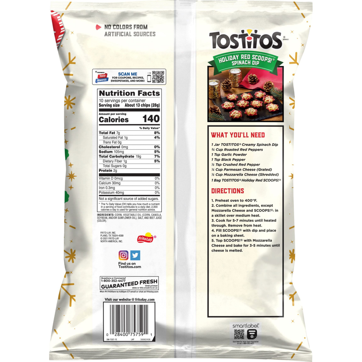 slide 2 of 4, Tostitos Red Scoops! Tortilla Chips Original - 10 oz, 10 oz