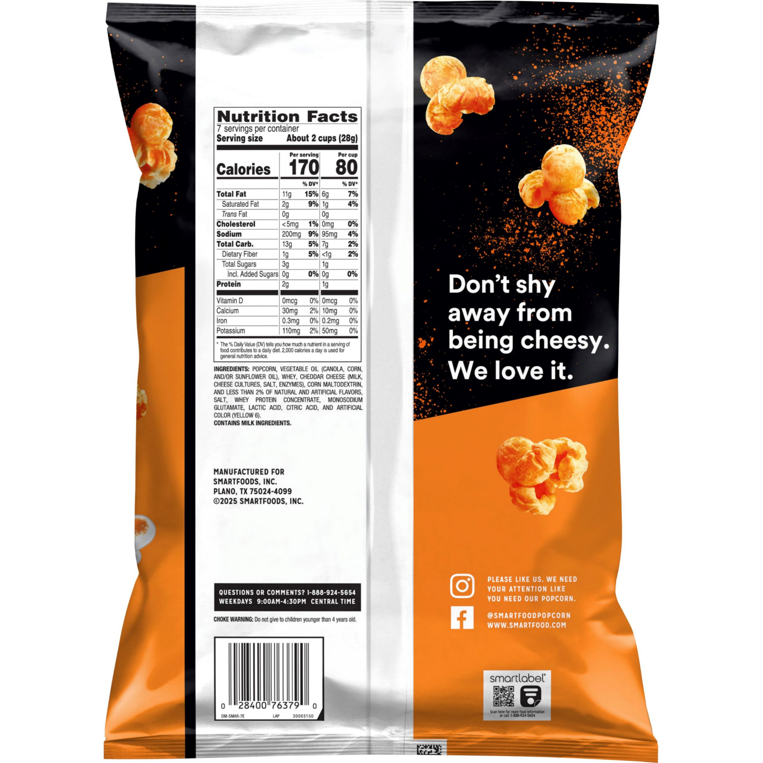 slide 2 of 4, Smartfood Cheetos Popcorn Cheddar Cheese Flavored 7 Oz, 7 oz