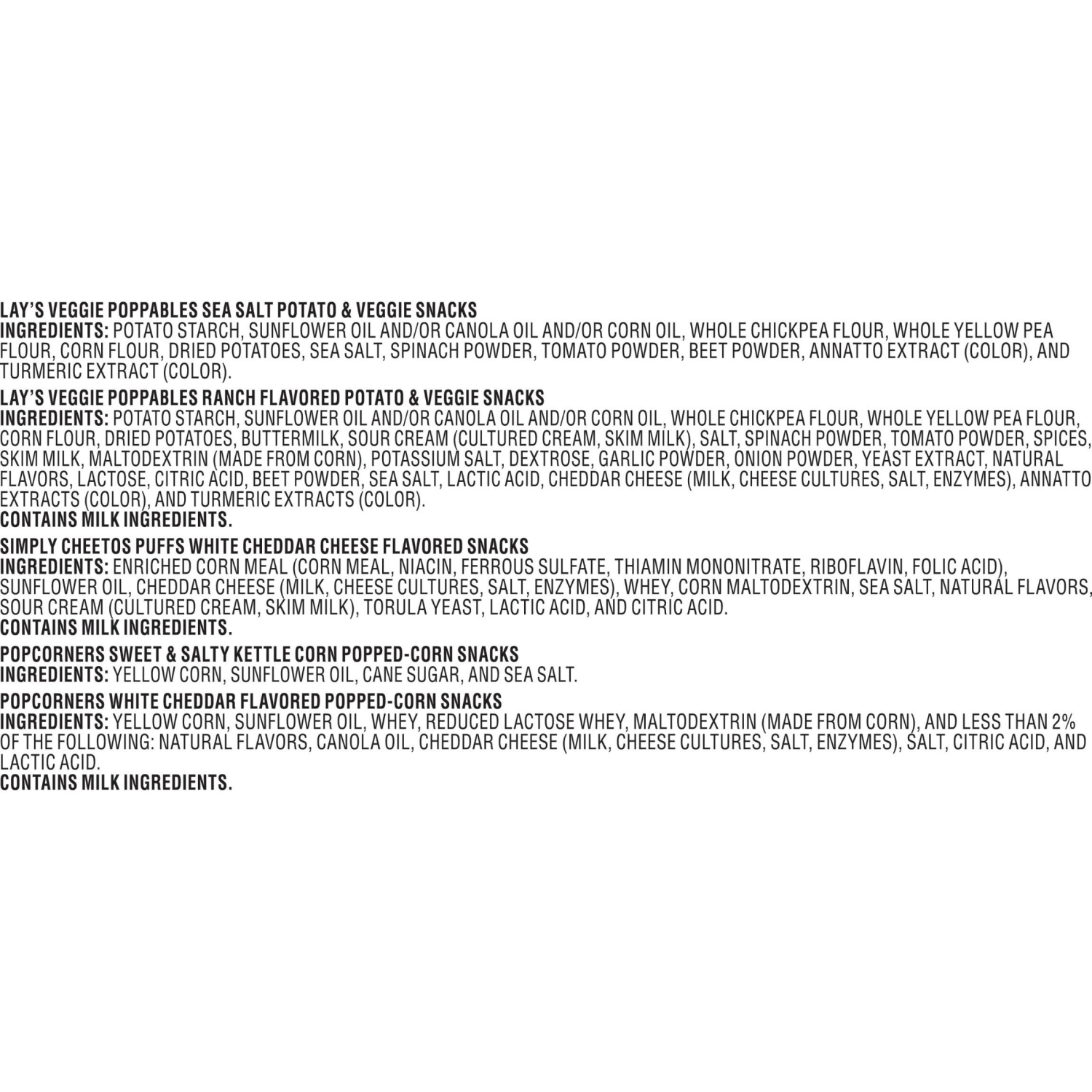 slide 3 of 3, Frito-Lay Snacks Puffed & Popped Mix Variety Pack - 9.75oz/15ct, 9.75 oz, 15 ct
