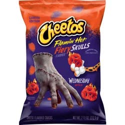 Cheetos Cheese Flavored Snacks Flamin' Hot Fiery Skulls Flavored 7 1/2 Oz
