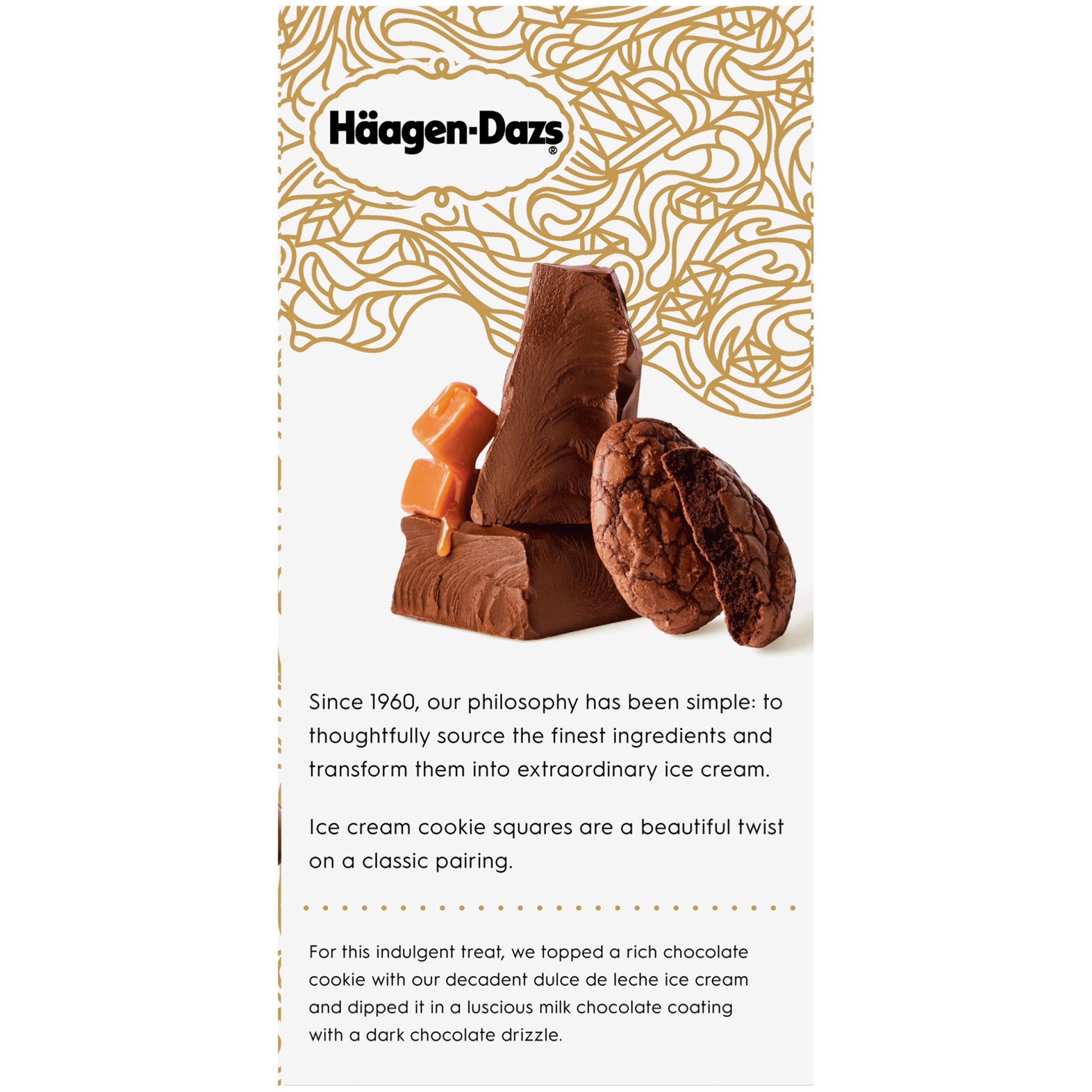 slide 3 of 6, Häagen-Dazs Dulce De Leche Ice Cream Cookie Squares, 3 ct; 3 fl oz