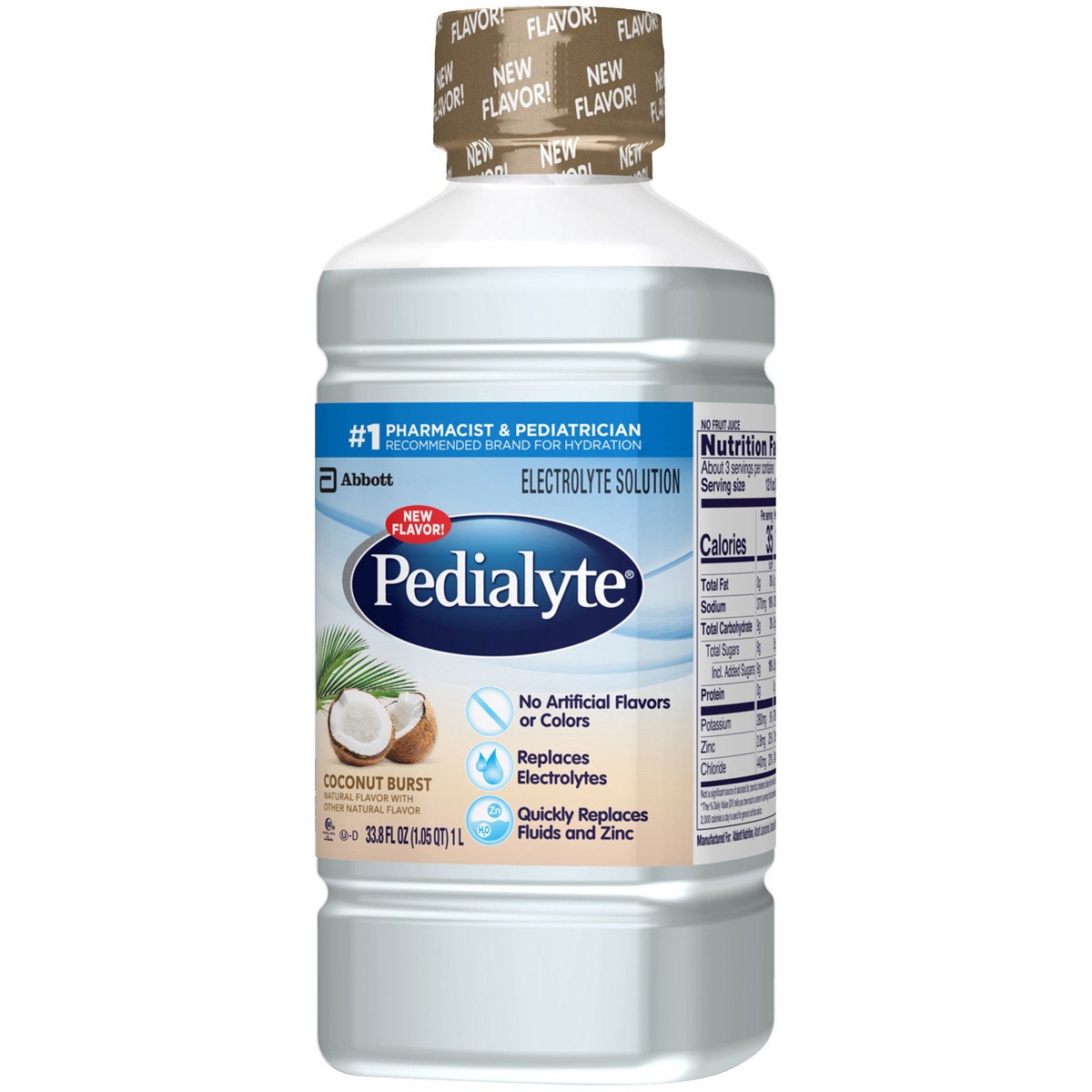 slide 6 of 9, Pedialyte Electrolyte Solution Coconut Burst Ready-to-Drink - 33.8 fl oz, 33.8 fl oz