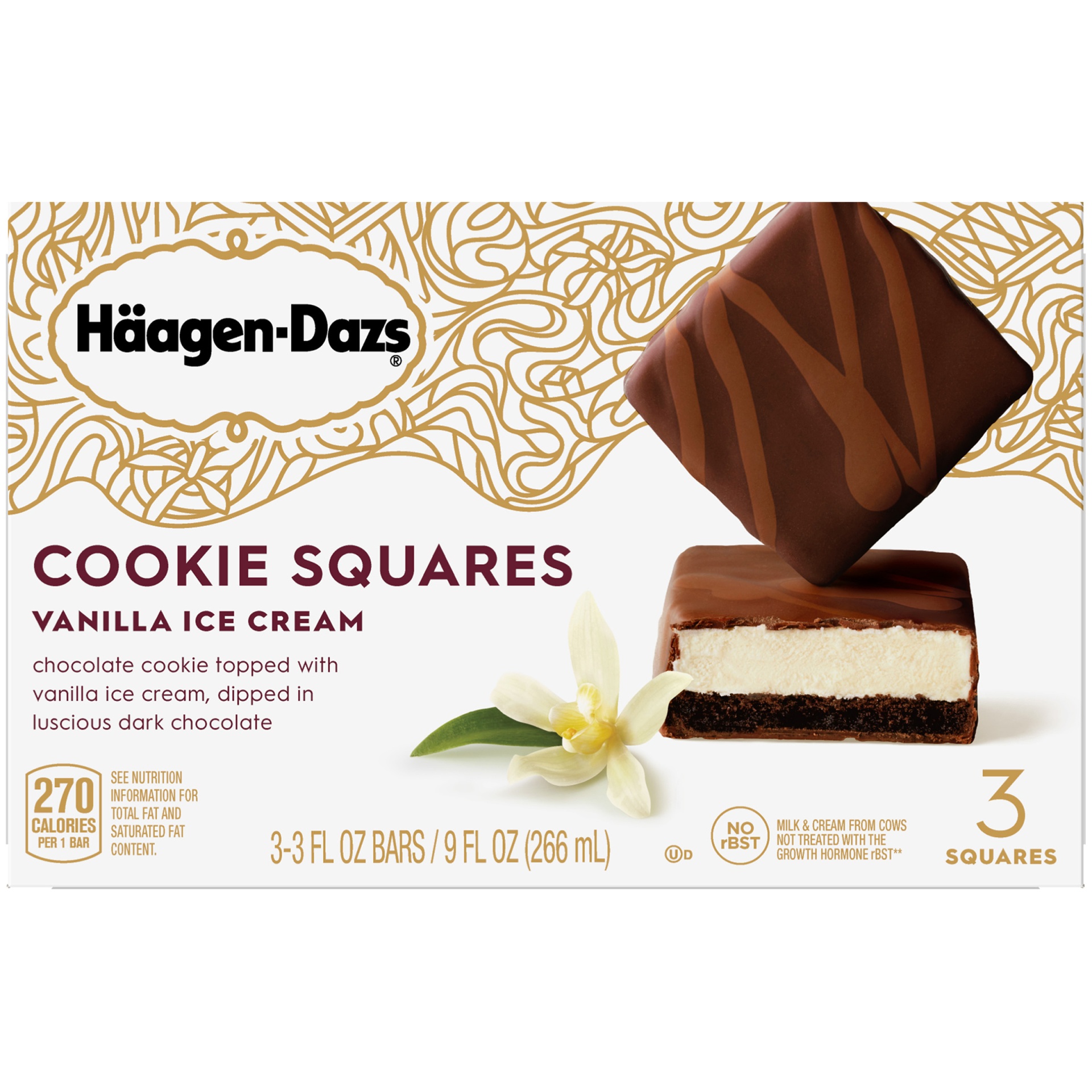 slide 4 of 6, Häagen-Dazs Vanilla Ice Cream Cookie Squares, 9 oz