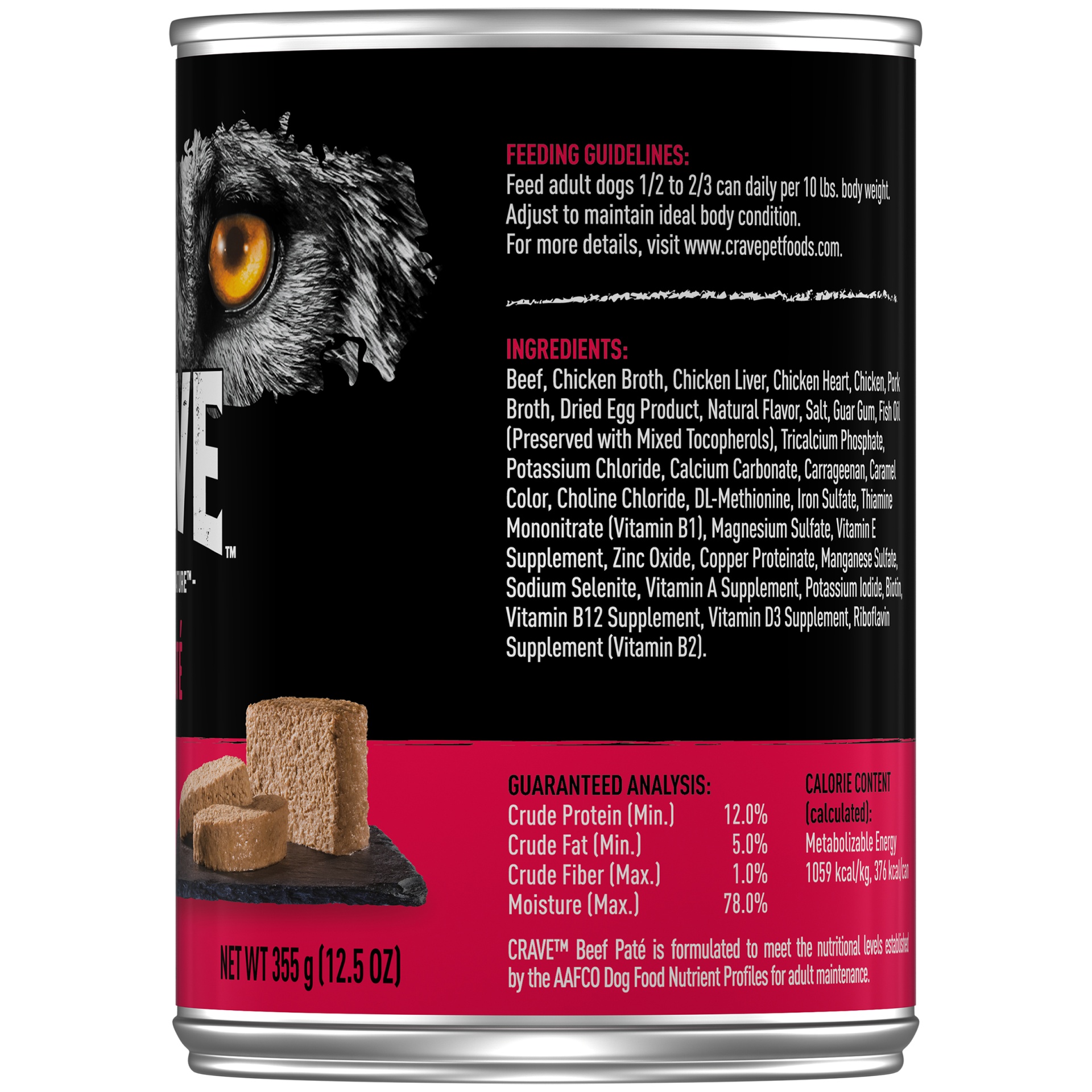 CRAVE Grain Free Adult Canned High Protein Natural Soft Wet Dog