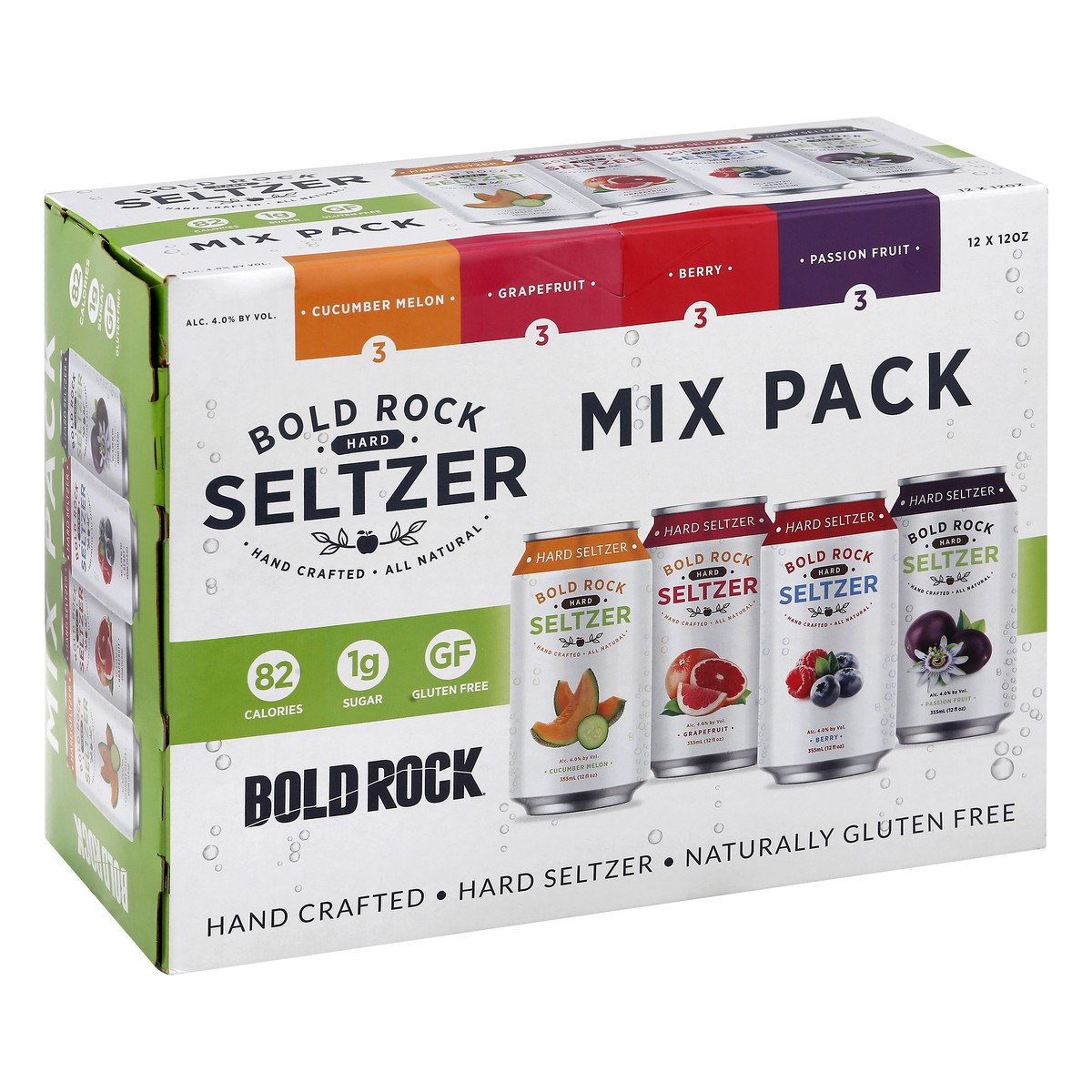 slide 2 of 13, Bold Rock Hard Cider Bold Rock Mix Pack Hard Seltzer 12 ea, 12 ct