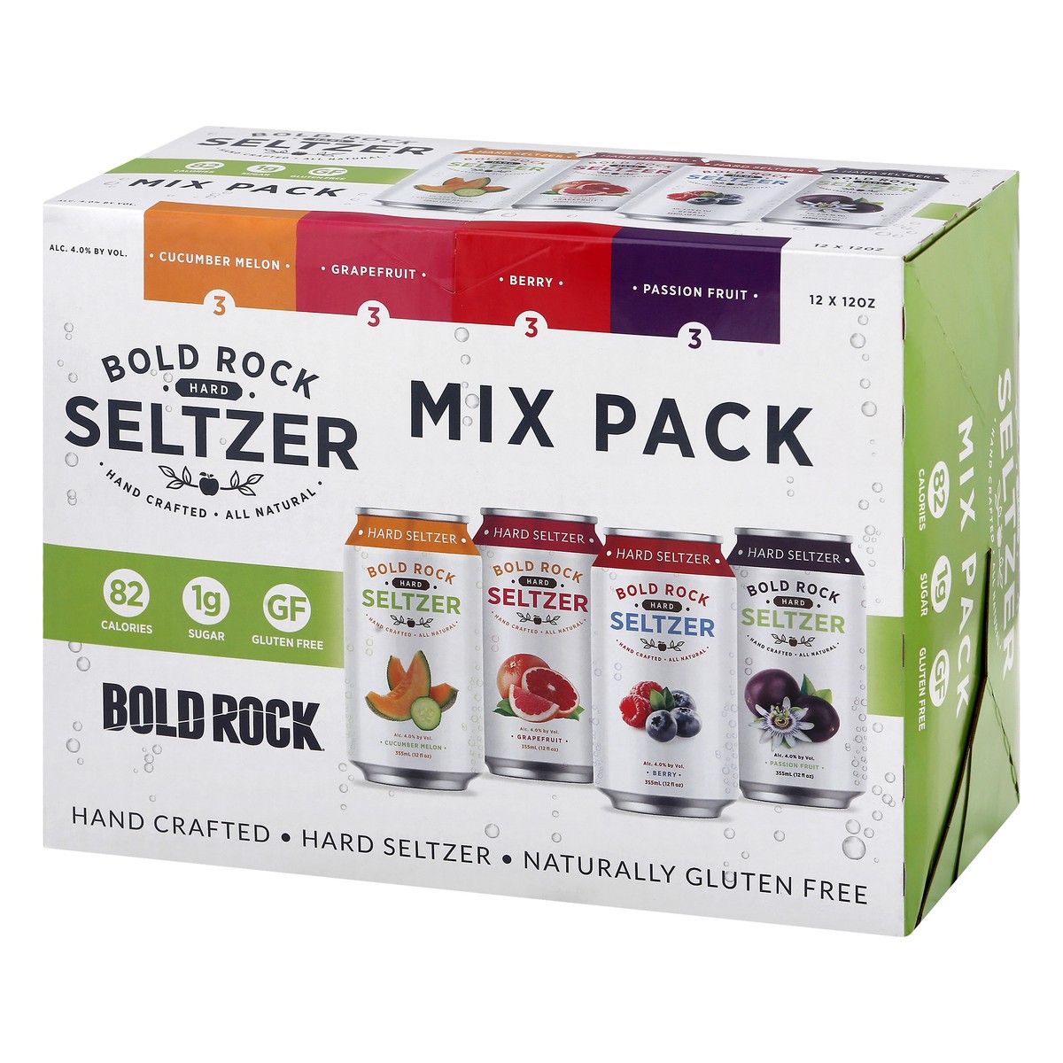 slide 3 of 13, Bold Rock Hard Cider Bold Rock Mix Pack Hard Seltzer 12 ea, 12 ct