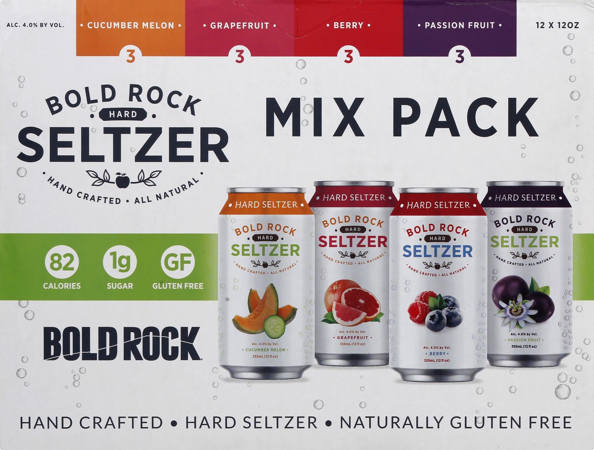 slide 9 of 13, Bold Rock Hard Cider Bold Rock Mix Pack Hard Seltzer 12 ea, 12 ct