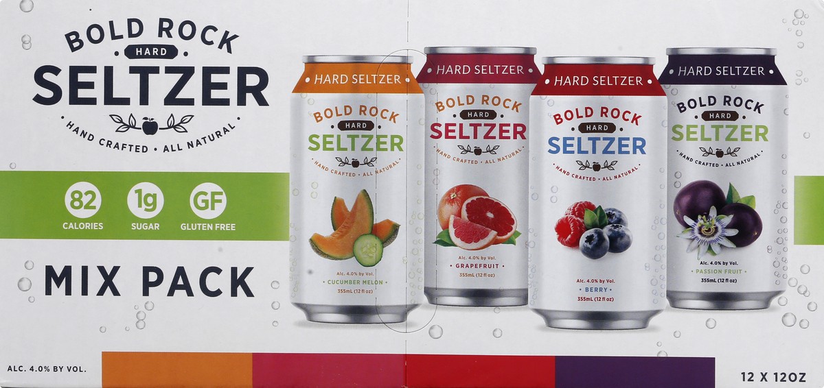 slide 11 of 13, Bold Rock Hard Cider Bold Rock Mix Pack Hard Seltzer 12 ea, 12 ct