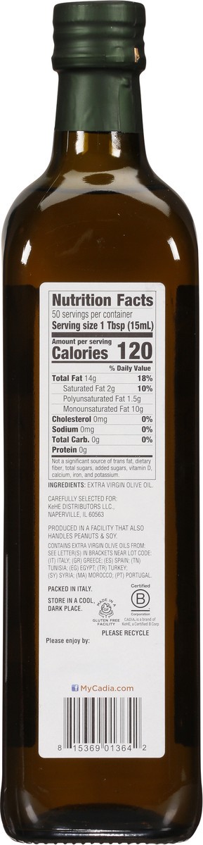 slide 5 of 14, Cadia Mediterranean Extra Virgin Olive Oil 25.3 fl oz, 25.3 fl oz