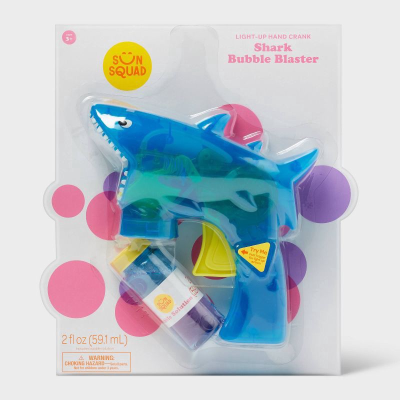slide 3 of 4, Sun Squad Spinning Light Shark Bubble Blaster - Sun Squad™, 1 ct