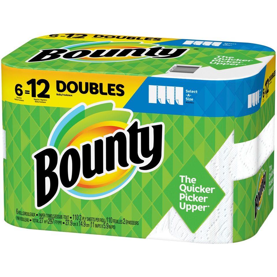 slide 4 of 4, Bounty Select-A-Size Double Rolls Paper Towels, 6 ct