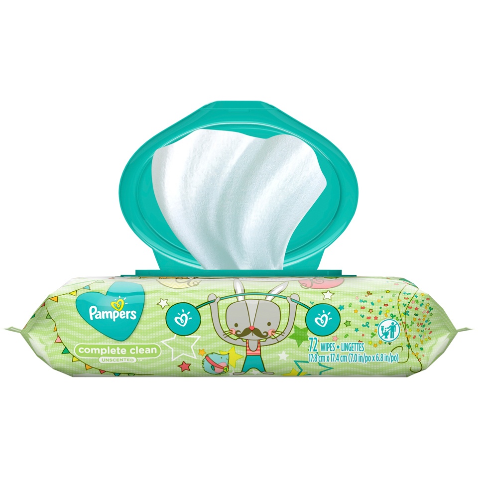 slide 2 of 4, Pampers Baby Wipes Fragrance Free 1X Pop-Top 72 Count, 72 ct