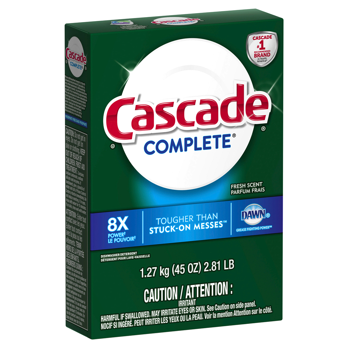 slide 2 of 3, Cascade Dishwasher Detergent 45 oz, 45 oz