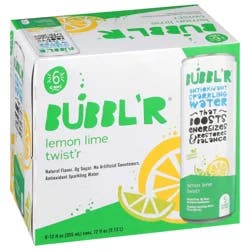 BUBBL'R Antioxidant Sparkling Water - lemon lime twist'r / - 6 ct; 12 fl oz