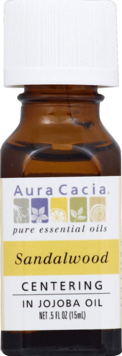 slide 3 of 3, Aura Cacia Sandalwood In Jojoba Oil, 0.5 oz