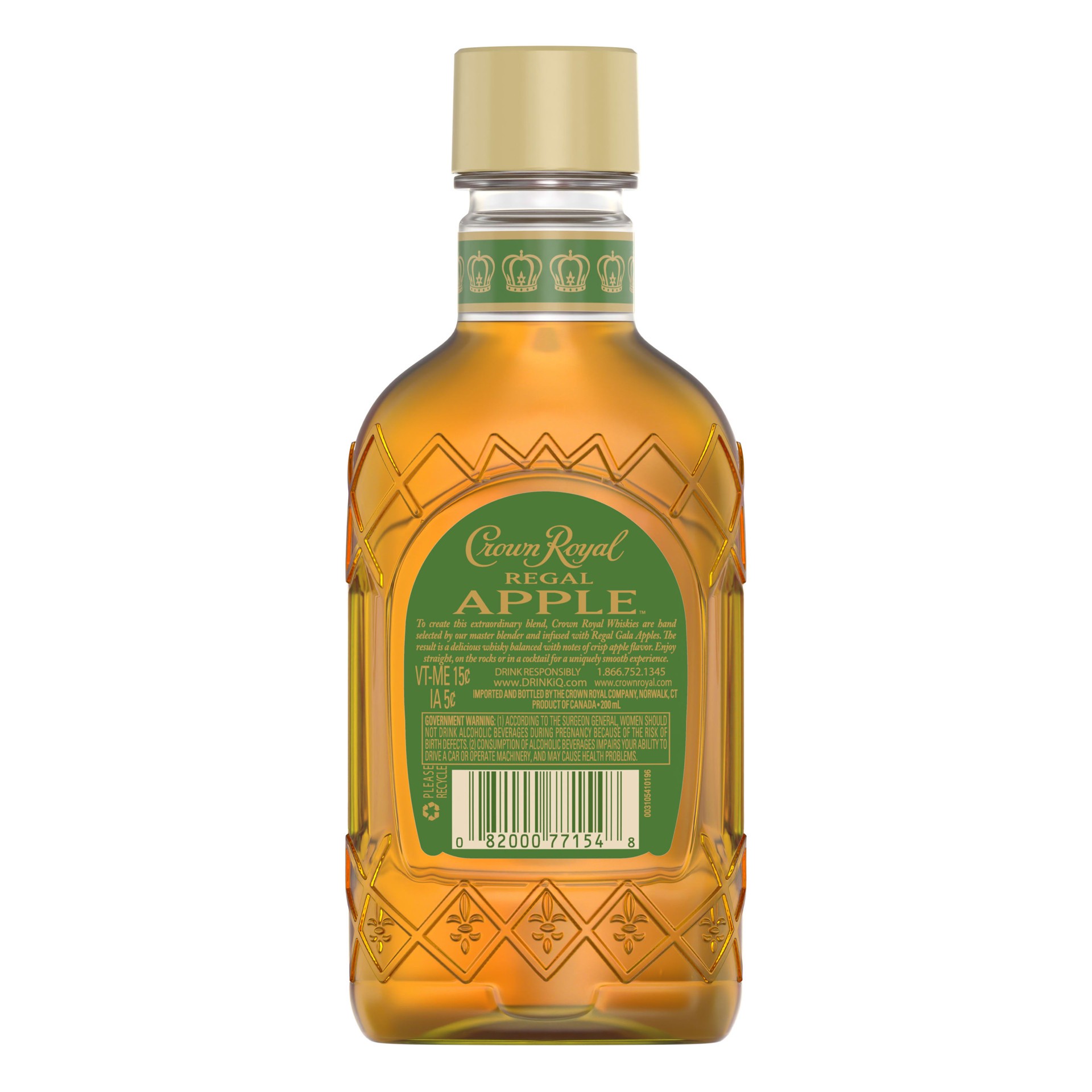 slide 2 of 6, Crown Royal Regal Apple Flavored Whisky, 200 mL, 200 ml