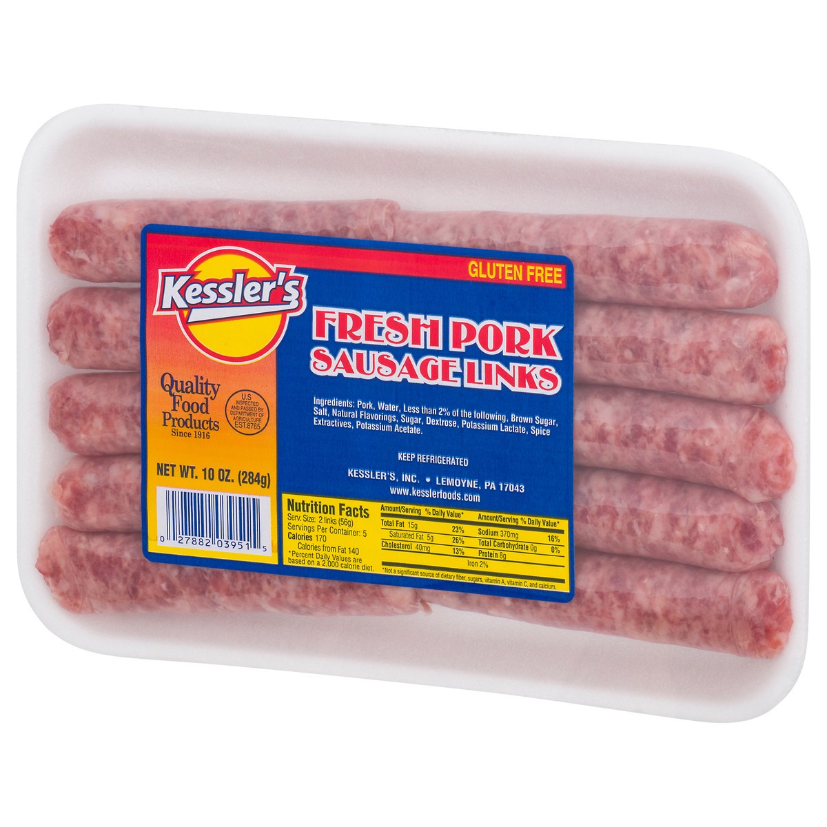 slide 11 of 13, Kessler's Fresh Pork Sausage Links 10 oz, 10 oz