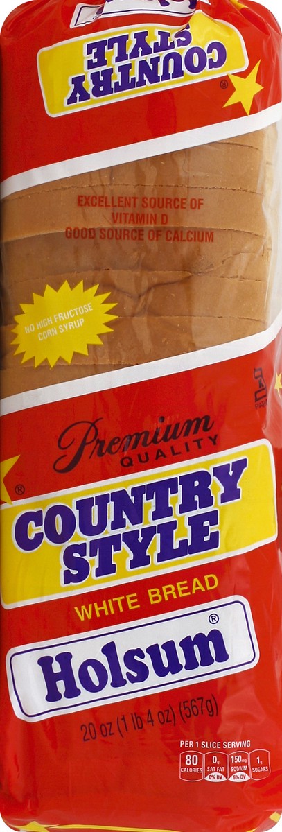 slide 2 of 5, Holsum White Bread - Country Style, 20 oz