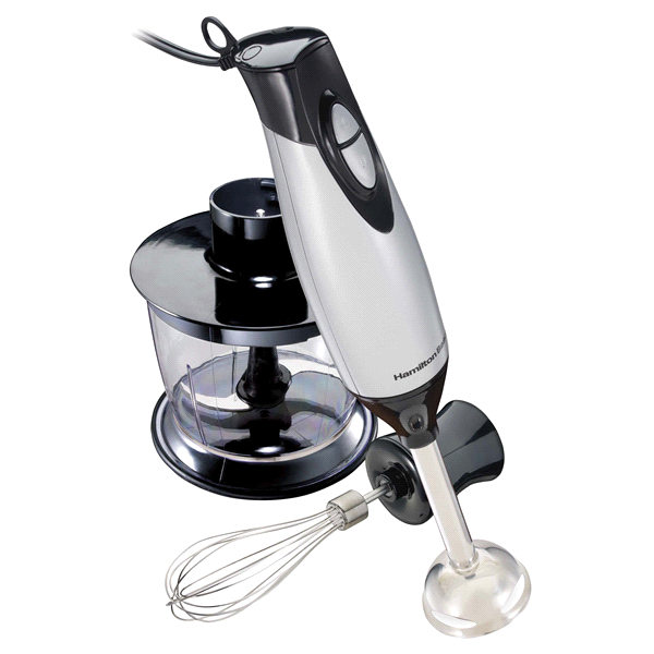slide 1 of 6, Hamilton Beach 2 Speed Hand Blender With Whisk And Chopping Bowl - 59765, 1 ct