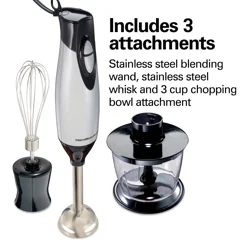 Hamilton Beach 2 Speed Hand Blender With Whisk And Chopping Bowl - 59765