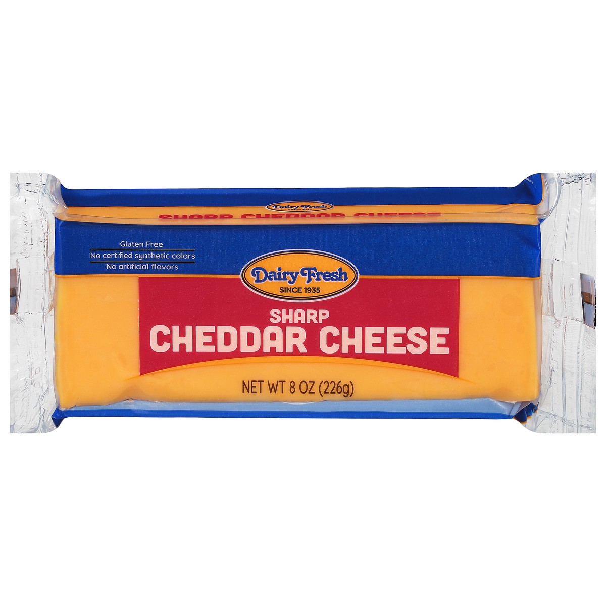 slide 1 of 9, Dairy Fresh Sharp Cheddar Cheese 8 oz, 8 oz