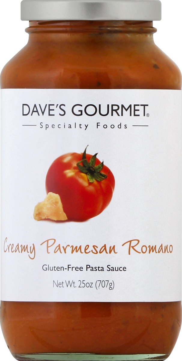 slide 2 of 2, Dave's Gourmet Creamy Parmesan Romano Gluten Free Pasta Sauce, 
